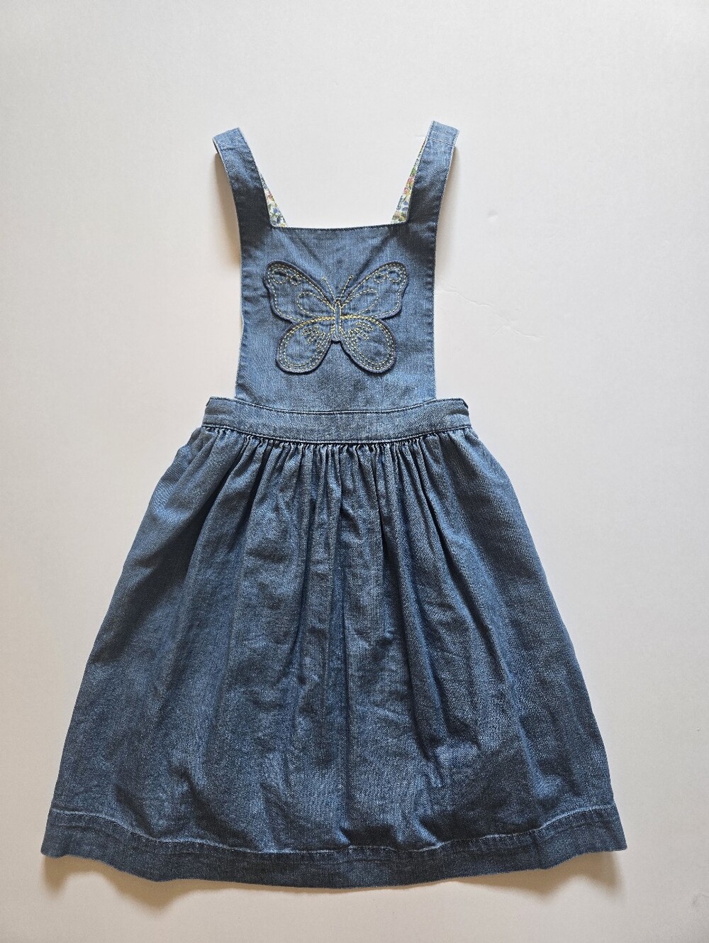 EUC Mini Boden girls Sz 8/9 denim dress